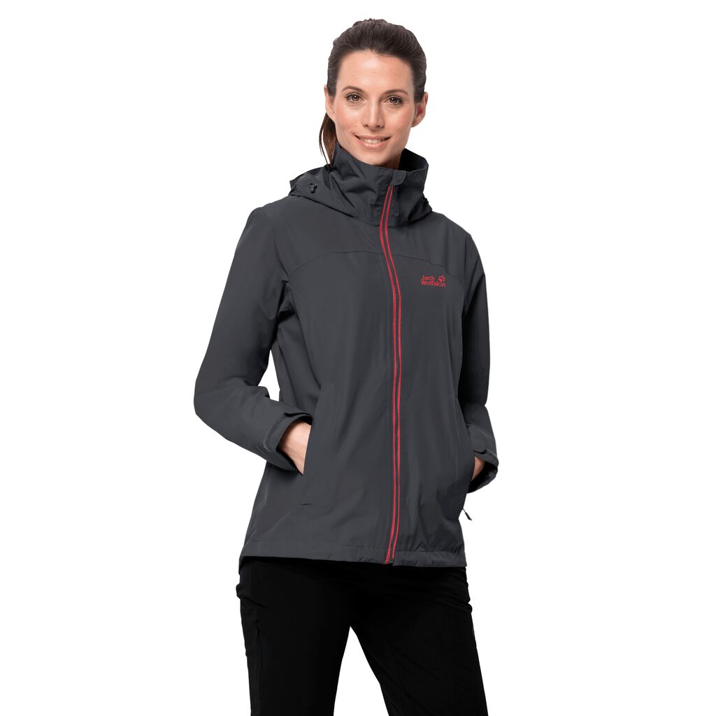 Jack Wolfskin EVANDALE Vestes Femme Noir - NZWSKAC-40